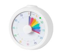 Kids Visual Timer - 3.74 inch Multifunctional Rainbow Study Schedule Tool | Silent Countdown Time Management Clock for Home, Work, Meetings, Office, Classrooms, and Study