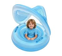 Kids Water Float with Canopy - Portable Inflatable Waterproof Swim Ring