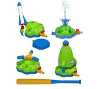 Kids Water Sprinkler - 4-in-1 Outdoor Sprinkler Toy, Rocket, 360° Rotating Baseball Water Play Set | Interactive Lawn Pool Toy for Children Ages 3-12 Boys and Girls