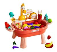 Kids Water Table, Outdoor Toddler, 23.62x12.99in Pretend Kitchen Fishing Game Set, Portable Easy to Clean, Interactive Role Playing Toys for Preschool, Patio, Beach, Camping, Daycare