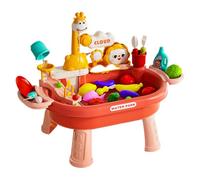 Kids Water Table, Sand Play, Electric Fishing Game Feature, Outdoor Summer Toy Set, Multi-Activity Sensory Table for Indoor, Backyard, Playground, Preschool Use, 23.62x12.99x17.32 Inches
