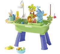 Kids Water Table with Pump Summer Sensory Play Sink Kitchen Toy Set for Tod