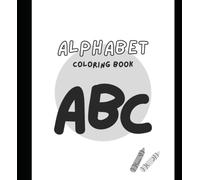 Kids White Minimalist Alphabet Coloring Learning Book