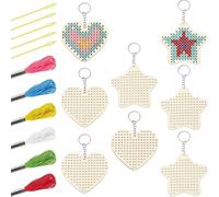 Kids Wood Kit Raccodo Star Forma Del Cuore - Cucitura Arte Artigianale Con Fili Aghi Per L'attività Di Viaggio, Kit Di Ricamo | Di Viaggio in Studio Per Strada Kits Di Ricamo Con Fili Aghi Da Cucitura