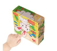 Kids Wooden Puzzle Blocks, Stem Educational Toy Set, Interactive Brain Training Game, Learning Activity for Classroom Home Study Bedroom Kindergarten Preschool Daycare, Problem Solving Skill Builder