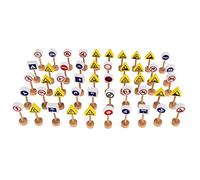 Kids Wooden Street Signs Playset, Engaging Learning Tool | Materiali ecologici, Bordi lisci per la sicurezza, Incoraggia l\'interazione sociale, Esperienza di gioco educativa, Per