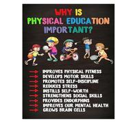 Kids Yoga and Movement Poster for Classroom Calming Exercises and Physical Education Activity Chart(Framed,12x18inch(30x45cm))