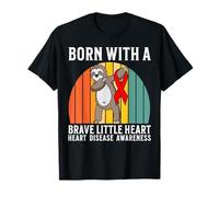 Kids Youth Heart Disease Awareness Support Gifts Heart CHD Maglietta