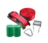 Kids Zip Line, Outdoor Backyard Play Set, Balance Ride Cable System with Strong Safety Harness Design, Heavy Duty Fun Adventure Structure, Adjustable Sliding Seat Kit, Zip Line Kit for Garden Use