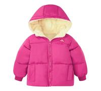 Kids4ever Cappotto Invernale per Bambina e Bambino Giacca con Cerniera e Cappuccio Antivento in Caldo Pile Tuta da Neve con Due Tasche 6 Mesi-5 Anni