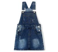 KIDSCOOL SPACE Gonna per Bambina Vestito Estivo in Denim Elastico Morbido strappato per Bambine