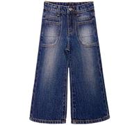 KIDSCOOL SPACE Jeans Alti Slim per Ragazze 12M-14T Pantaloni Jeans Palazzo a Gamba Larga di Grandi Dimensioni Blu Scuro 8-9 Anni