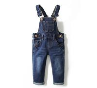 KIDSCOOL SPACE Salopette di Jeans da Ragazzo e Ragazza,Maglione di Jeans Slim Carino da Bambino,Blu,4-5 Anni