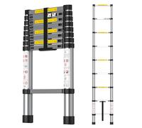 Kidsgigglz Scala Telescopica in Alluminio Regolabile, 2,6m, Pieghevole, Portatile Estensibile Multiuso, Carico Massimo 150 kg, per Casa Magazzino ect