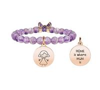 KIDULT - Bracciale ametista e acciaio 316L Pvd Gold | Family