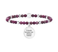 KIDULT - Bracciale Amica con agata fucsia e ciondolo