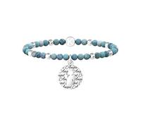 BRACCIALE ELASTICO CON AGATA AZZURRA E ANGELO KIDULT