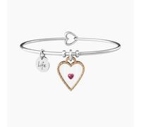 KIDULT - Bracciale Donna - Cuore con Rubino Sintetico | Love