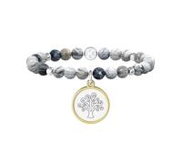KIDULT - Bracciale Famiglia con agata multicolor e ciondolo