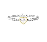 KIDULT - Bracciale elastico Famiglia con ciondolo cuore