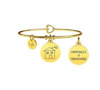 Bracciale Donna KIDULT FAMILY 231573 Acciaio Casa Home Gold Dorato F.P.
