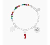 KIDULT - Bracciale con catena, pietre e ciondoli Fortuna