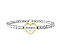 KIDULT - Bracciale elastico Famiglia con ciondolo cuore