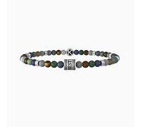 KIDULT - Bracciale elastico uomo con pietre e frase amicizia