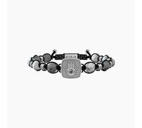 KIDULT - Bracciale in acciaio 316L, agata grigia e PVD Nero | Spirituality