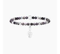 KIDULT - Bracciale Musica con agata viola e chiave di violino