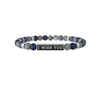 KIDULT - Bracciale pietre multicolor, acciaio 316L PVD nero | Philosophy