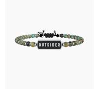 Bracciale Uomo KIDULT PHILOSOPHY 731403 Acciaio Silver Verde OUTSIDER F.P.