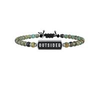 Bracciale Uomo KIDULT PHILOSOPHY 731403 Acciaio Silver Verde OUTSIDER F.P.