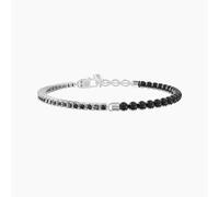 KIDULT - Bracciale uomo con tennis di zirconi e agata neri