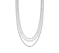 KIDULT - Collana Donna - Girocollo in acciaio con catene fancy e tennis di cristalli - 851173
