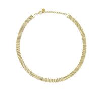 KIDULT - Collana Donna - Girocollo regolabile dorato con catena mesh - 851142