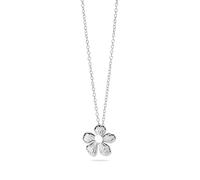 KIDULT - Orecchini Donna - Girocollo con fiore in acciaio martellato - 851140