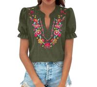 Kiduoua Camicia Donna Cotone Manica Lunga Camicia Maniche Corte con Bottoni Tunica Camice Bianchi Tshirt Magliette Lunga Maglia Leggera Taglie Forti Top Curvy Tinta Unita Estive Donna Abbigliamento