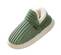 Kiduoua Ciabatte Donna Uomo Invernali Pantofole Calde Peluche Chiuse Comode Memory foam Antiscivolo Slippers Inverno Scarpe Suola Cotone Morbida-1