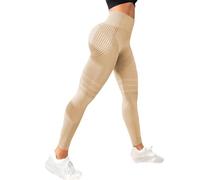 Kiduoua Leggings 3D Anticellulite Solenao Leggings Sportivi Senza Cuciture Push up Scrunch Controllo della Pancia Donna, Pantaloni Yoga a Vita Alta, per Allenamento e Tempo Libero