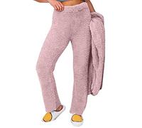 Kiduoua Leggings Pile Donna Felpato Elasticizzato Pantaloni Pile Montagna Morbidi Caldi Vita Alta Eleganti Pantalone da Yoga Trekking con tasch a Vita Alta con Controllo
