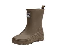 Kiduoua Stivali Da Acqua Donna Pioggia Impermeabili Antivento per Esterni Resistenti al Vento Scarpe da Lavoro da Cucina Stivali da Acqua Donna Alte -1, marrone, 37 EU