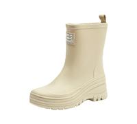 Kiduoua Stivali Da Acqua Donna Pioggia Impermeabili Antivento per Esterni Resistenti al Vento Scarpe da Lavoro da Cucina Stivali da Acqua Donna Alte -1, beige, 41 EU