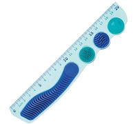 Maped - Righello 20 cm Kidy Learn Concentration - Materiale PET Infrangibile - Aree touch rimovibili - Sistema Grip - Graduazione contrastata