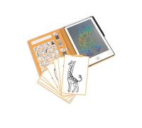 KIDYWOLF - KIDYDRAW MINI Animali - Tablet da disegnare a 30 livelli | Display LCD da 8,2 pollici, 30 modelli riutilizzabili da spostare, lavagna magica leggera, pulsante di cancellazione