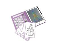 KIDYWOLF - KIDYDRAW Mini Principesse - Tavoletta Disegno 30 Modelli | Schermo LCD da 8,2 pollici, 30 sagome riutilizzabili da ricalcare, lavagna magica leggera, tasto cancella, dai 4 anni