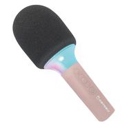 KIDYWOLF - KIDYMIC Rosa - Microfono Karaoke Bambini Bluetooth 4 anni+ | Senza fili, altoparlante integrato da 5 W, 6 effetti vocali, luci LED multicolore, ricarica USB-C, leggero e facile da tenere