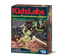 KidzLabs - Scava un pirata luminoso, scopri uno scheletro pirata, kit di apprend