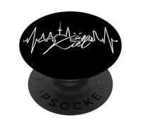 Kiel Skyline Battito del Cuore Germania Amo Kiel PopSockets PopGrip Adesivo
