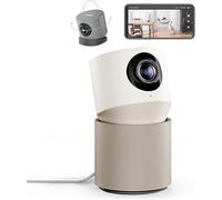 KIEMT Hoop Indoor Home HD Security Camera, Visione Notturna, Pan/Tilt 350°, Rilevamento di movimento e suono, Audio bidirezionale, Facile installazione in 60 secondi, 2.4GHz e 5GHz Wi-Fi Compatibile